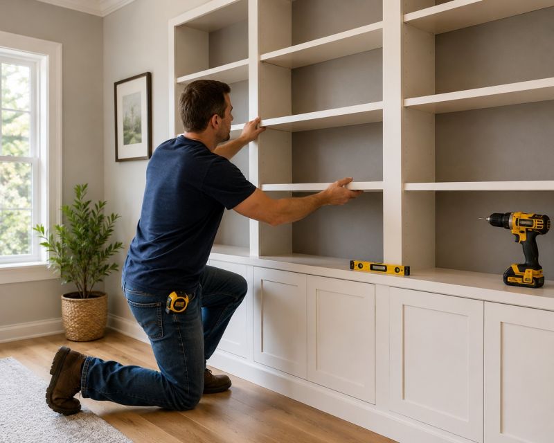 Custom Bookcase Installation in Raleigh, NC