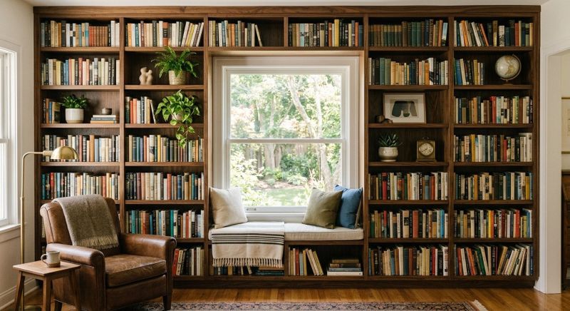 Built In Bookshelves Installation in Frederick, MD
