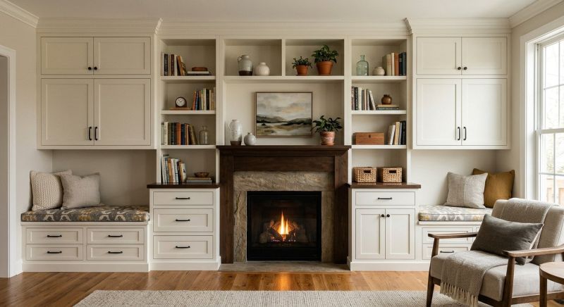 Fireplace Cabinet Installation in Winston Salem, NC