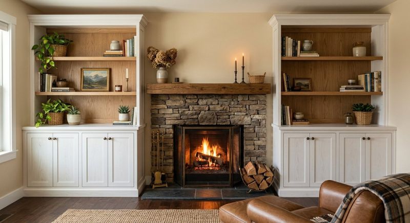 Fireplace Cabinet Installation in Raleigh, NC