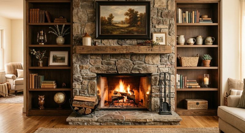 Fireplace Shelves Installation in Raleigh, NC